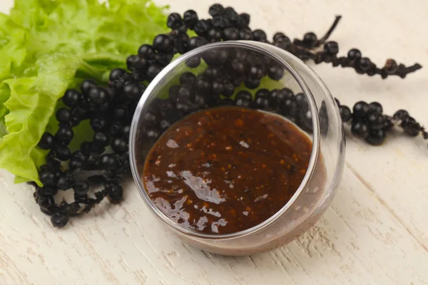 Schwarze Pfeffersauce — Stockfoto