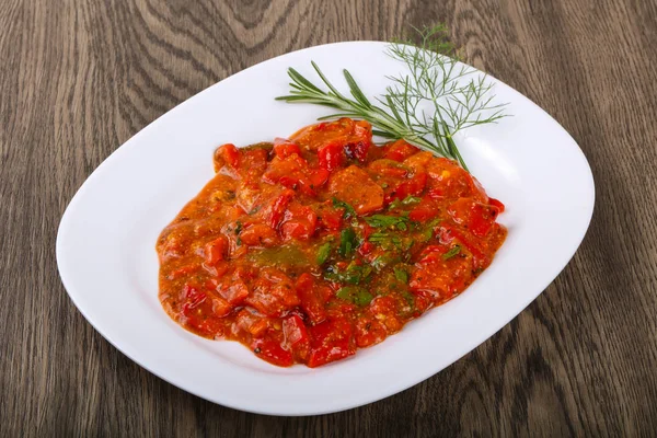 Gegrillte rote Paprika — Stockfoto