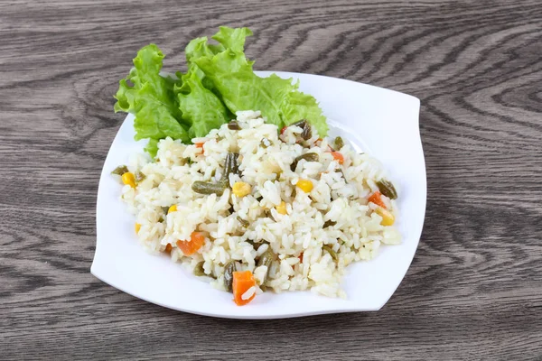 膳食的米饭与蔬菜 — 图库照片