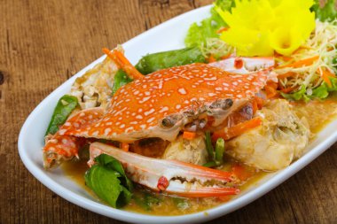 Lezzetli haşlanmış Yengeç