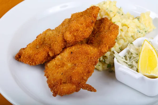 Cuisine tchèque - schnitzel — Photo