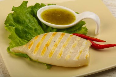 Lezzetli ızgara kalamar