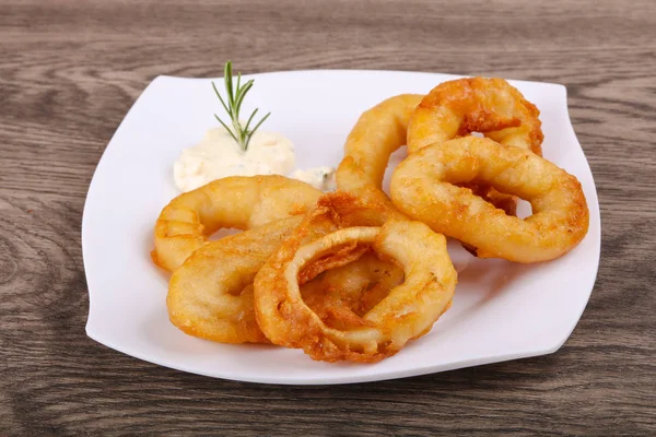 Quente crocante lula tempura — Fotografia de Stock