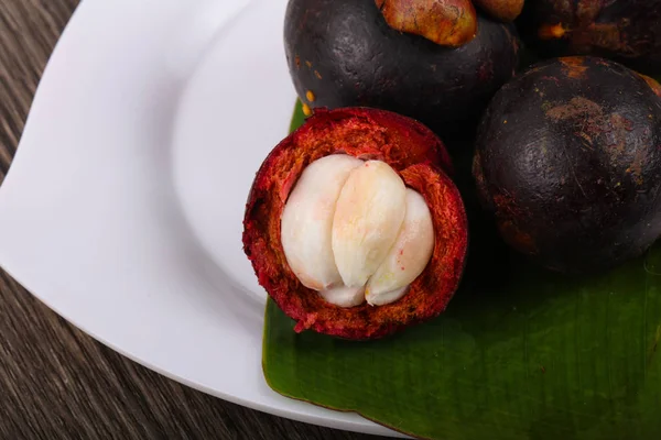 Verse rijpe mangosteen — Stockfoto