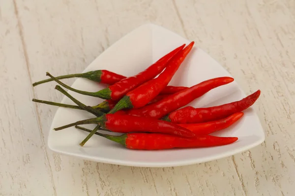 Chili peppers in the bowl — Stock Photo, Image