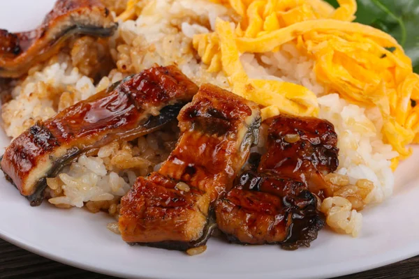 Unaju - eel with rice — Stock Photo, Image