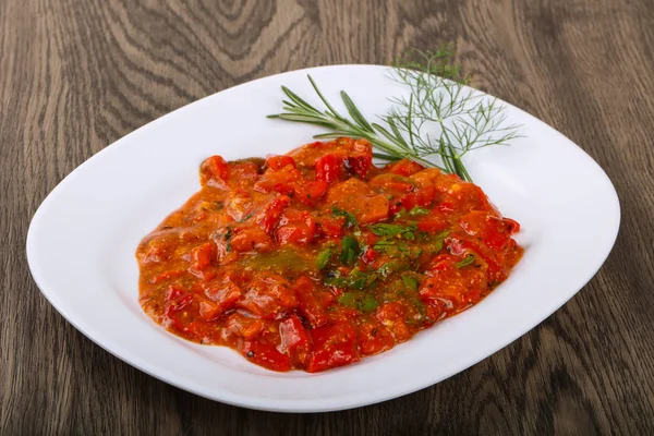 Gegrilde rode paprika — Stockfoto