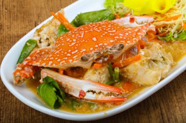 Lezzetli haşlanmış Yengeç