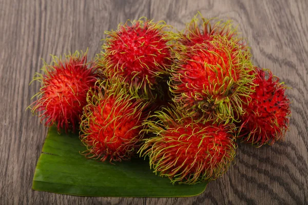 Fresh ripe Rambutan heap — Stock Photo, Image