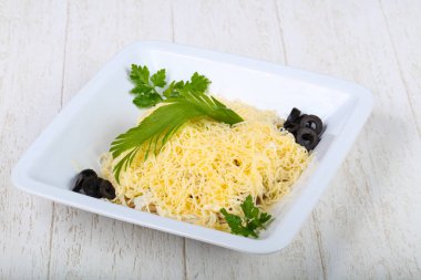 Lezzetli kalamar salatası 