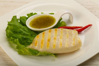 Lezzetli ızgara kalamar