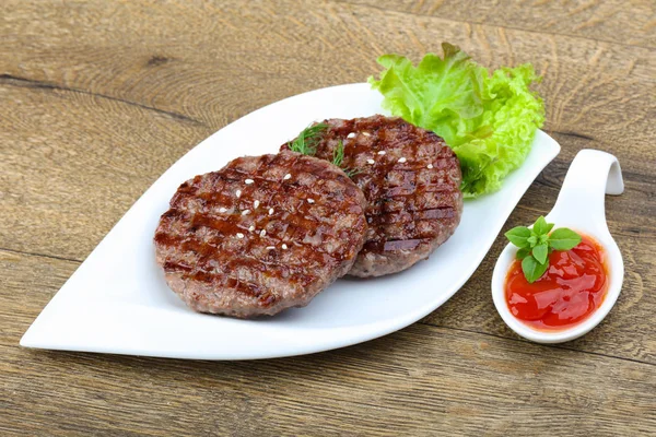 Grilled burger cutlets — Stock Photo, Image