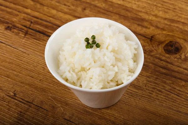 Gestoomde rijst in de kom — Stockfoto