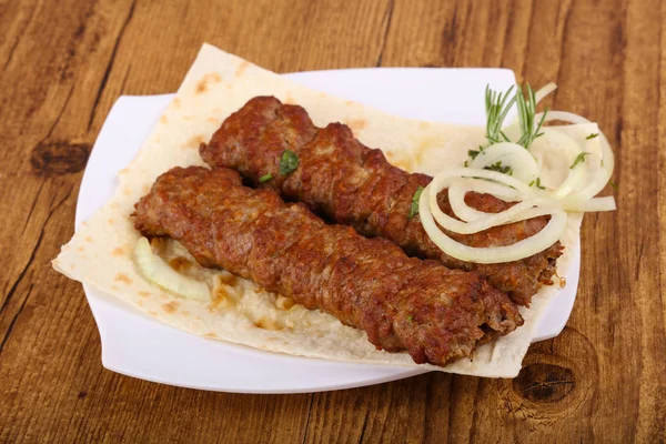 Caldo succosa kebab — Foto Stock