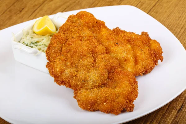 Czech cuisine - schnitzel — Stock Photo, Image