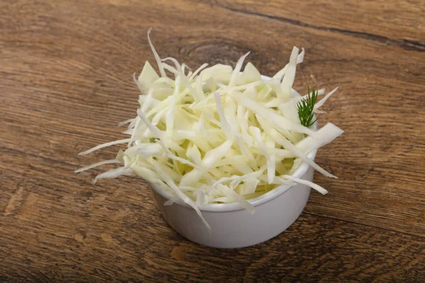 Kohl in der Schüssel geschreddert — Stockfoto