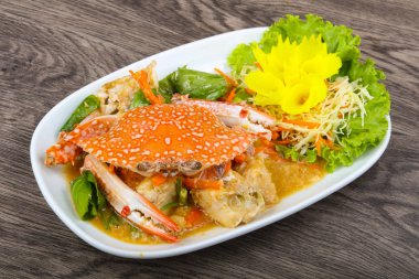 Lezzetli haşlanmış Yengeç