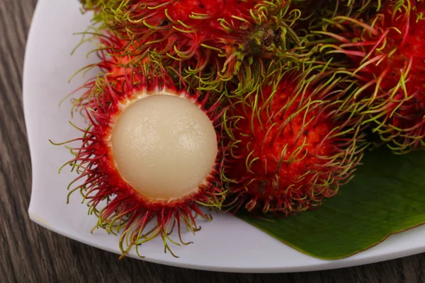 Monte de Rambutão maduro — Fotografia de Stock