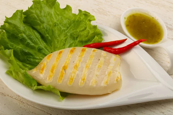 Lezzetli ızgara kalamar