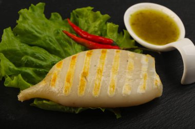 Lezzetli ızgara kalamar