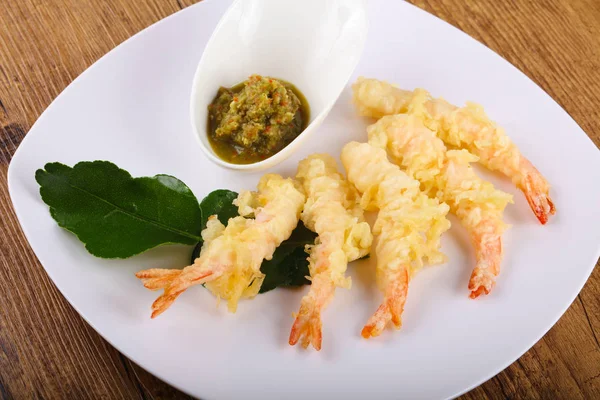 Crevettes tigrées tempura — Photo