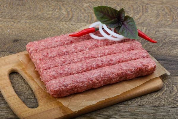 Raw sausages for grill — Stock Photo, Image