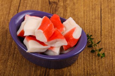 Plaka sopa surimi Yengeç