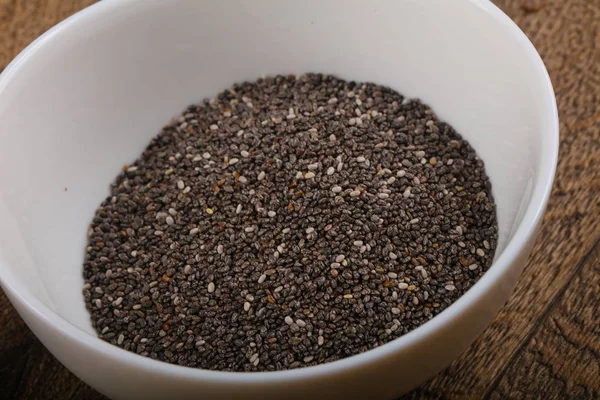 Chia seeds in the bowl — Stock Photo, Image