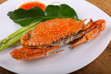 Lezzetli haşlanmış Yengeç