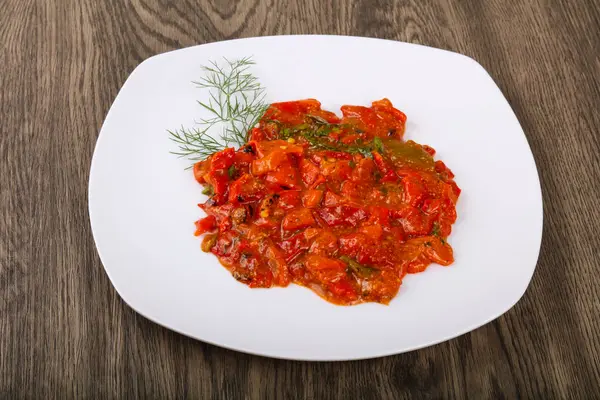 Roston sült piros kaliforniai paprika — Stock Fotó