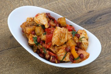 Fasulye ve domates ile Türkiye