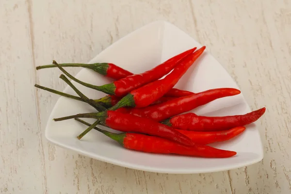 Chili peppers in the bowl — Stock Photo, Image