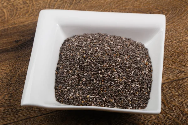 Chia seeds  in the bowl — Stock Photo, Image