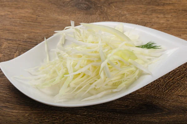 Shredded cabbage  in the bowl — Stock Photo, Image