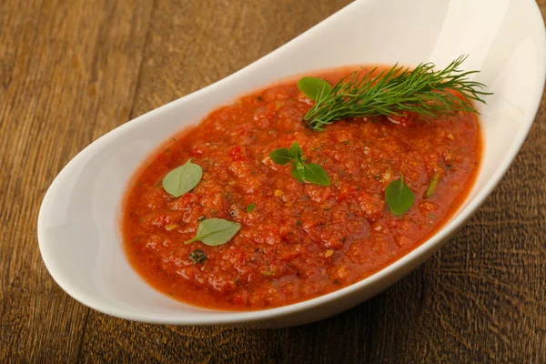 Tomaten-Gazpacho-Suppe — Stockfoto