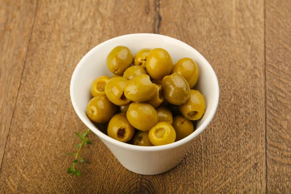 Stuffed olives in the bowl