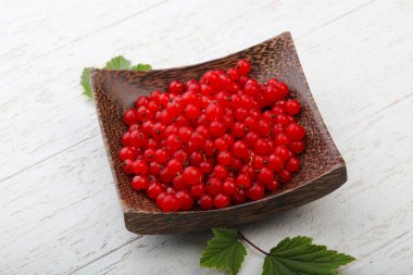 Kabın içinde kırmızı kuş üzümü