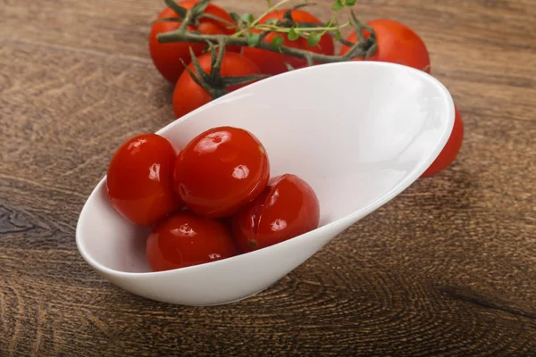 Pickled cherry tomatoes — Stock Photo, Image