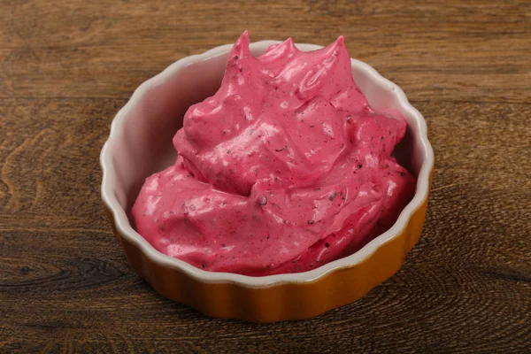 Mousse alla crema di bacche — Foto Stock