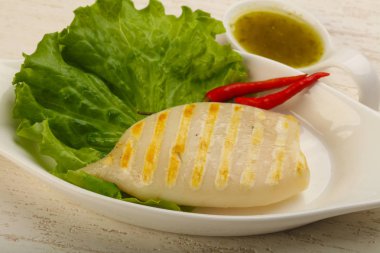 Lezzetli ızgara kalamar