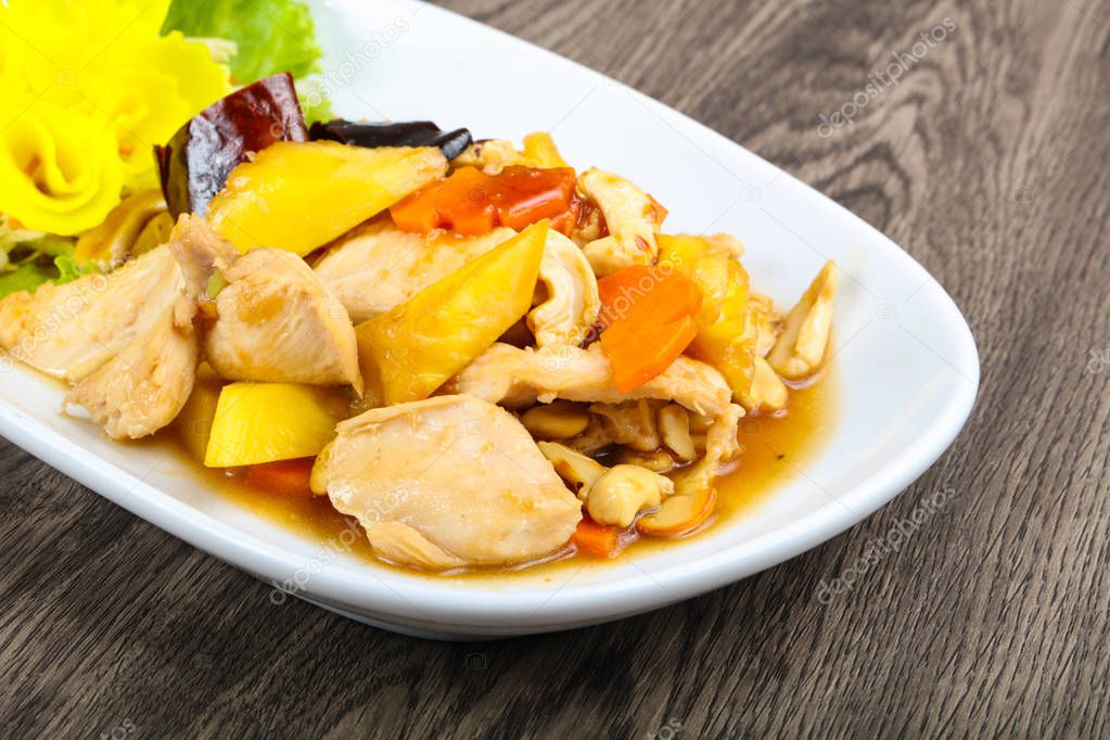 Asian cuisine Chicken with pineapple