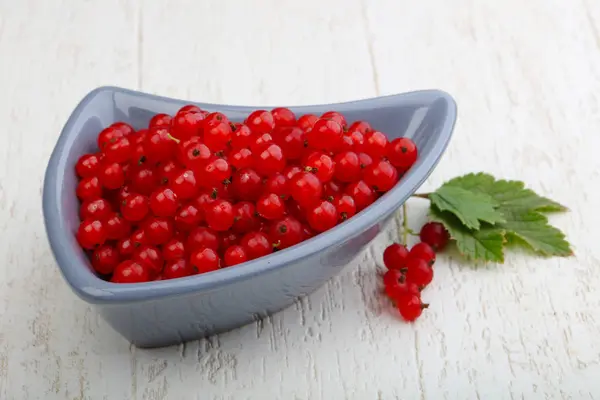 Rote Johannisbeeren in der Schüssel — Stockfoto