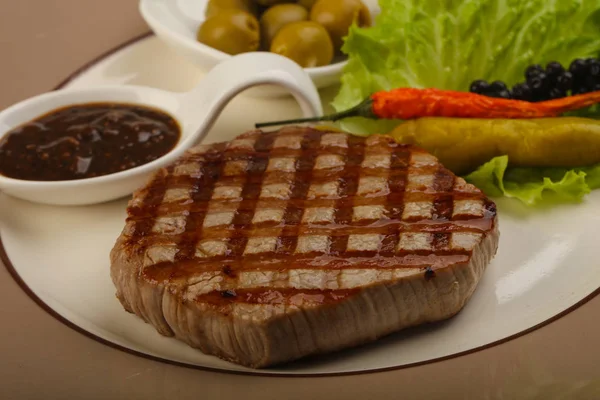 Grilovaný hovězí steak — Stock fotografie