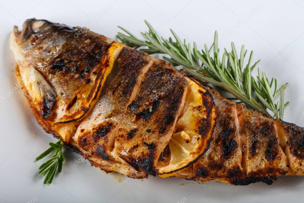 Hot fresh grilled trout