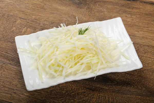 Shredded cabbage in the bowl — Stock Photo, Image