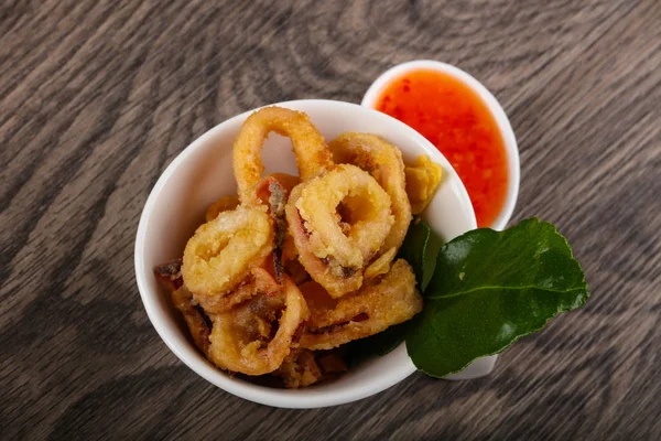 Anillos de calamar frito — Foto de Stock
