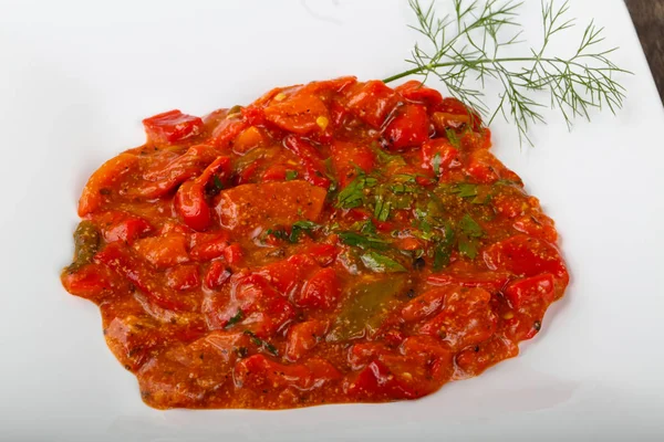 Gegrillte rote Paprika — Stockfoto