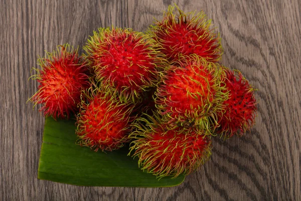 Fresh ripe Rambutan heap — Stock Photo, Image