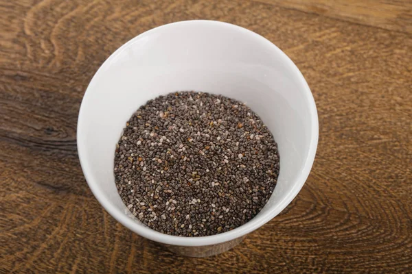 Chia seeds in the bowl — Stock Photo, Image