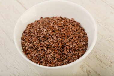 Kabın içinde keten tohumu